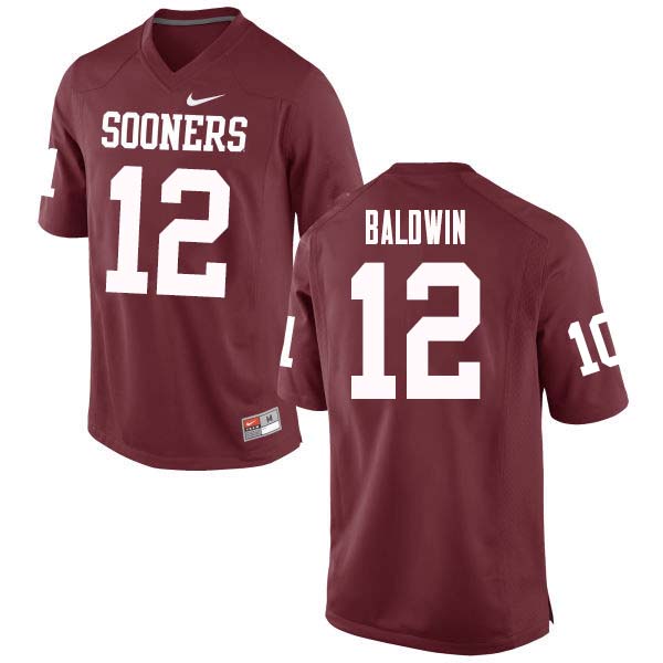 Oklahoma Sooners #12 Starrland Baldwin College Football Jerseys Sale-Crimson